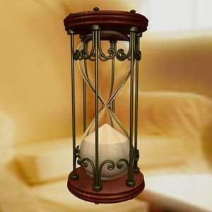 Metal Hourglass Timer Shiny <b>Desk</b> Table Decor Luxury Elegant Sand Display Accent Art Style Premium Finish - Product Image 3