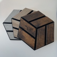 Vente chaude Fashion Style Losange Bois 8mm Mdf Panneau Panneau à lamelles acoustiques pour salle de réception