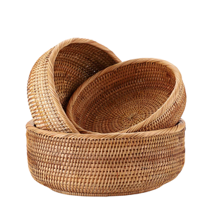 ตะกร้าหวายใส่ขนมปังทำจากหวายงานแฮนด์เมดเป็นมิตรต่อสิ่งแวดล้อมตะกร้าหวายสำหรับตกแต่งปรับแต่งได้ตามต้องการงานฝีมือจากเวียดนาม - Product Image 1