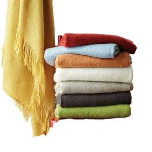 冬季散装价格手工制作的柔软轻质投掷毛毯编织投掷毛毯棉