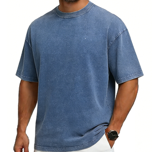 Acid Washed 100% Cotton Eco-Friendly Apparel Custom Vintage Garment Dyed Clothing Oversized T <b>Shirts</b> Hoodies Sweatpants - Product Image 1