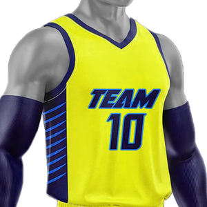 Ensemble de maillots de basket-ball conçus sur mesure, col en V de qualité supérieure avec pantalon imprimé, kit d'équipe personnalisé par sublimation du Pakistan - Product Image 2