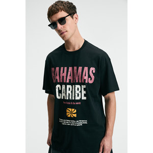 T-shirt à col rond imprimé en coton 100% pour homme GRIMELANGE NIBBLE, taille oversize - Product Image 3