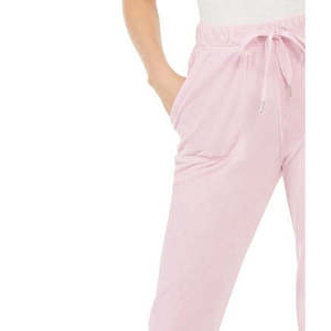 Pantaloni Jogger in Velluto Rosa per Bambini Planet Gold, Traspiranti, Colorati, con Vita Elastica, Tecnica Stropicciata, Gamba Larga, Striscia Laterale, Taglia XL - Product Image 3