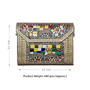 Sac à main de voyage classique en mosaïque fait main à la mode avec une finition haut de gamme, couleurs mélangées pour des tenues de luxe traditionnelles à prix avantageux - Product Image 2