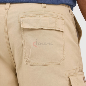 Algodón Chino Shorts Verano Clásico Ajuste Elástico Casual Negocios Cintura media Pantalones cortos de lujo Logotipo personalizado Fabricante - Product Image 5