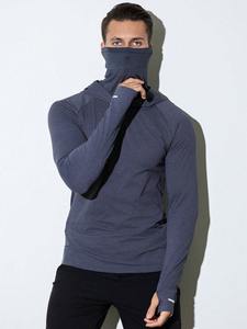 Mens regular sleeves fitted fitness <b>hoodie</b> <b>gym</b> wear for workout training bodybuilding performance - Product Image 4