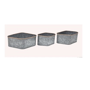 Galvanized <b>Tin</b> Planter and Metal Flower Pot Planters Rustic Decorative Metal <b>Buckets</b> Vintage Style Wedding Home decoration - Product Image 3