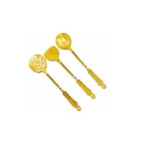 Vajilla para el hogar, vajilla de latón, cuchara para servir, diseño tradicional de alta calidad, juego de cubiertos de latón para comer alimentos, nuevo modelo - Product Image 3