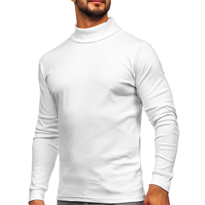 Camiseta de Cuello Alto de Manga Larga Informal para Hombre, Cálida para Invierno, Antibolitas, de Poliéster/Algodón, Corte Regular, Forrada para Otoño, de Alta Calidad - Product Image 3