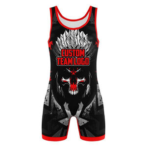 Último diseño, venta al por mayor, sublimación personalizada, camiseta de lucha libre, camisetas de lucha libre para hombres y niñas - Product Image 2