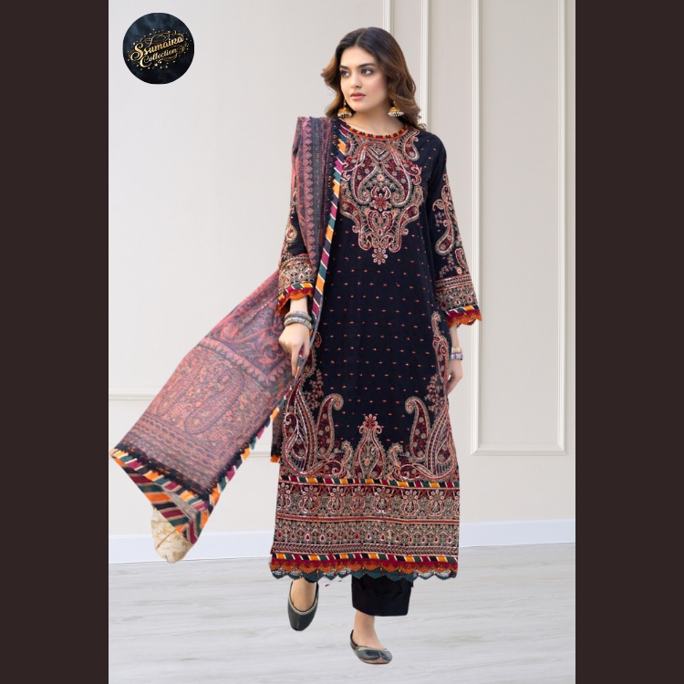 white christmas dresses Kashmiri Embroidered Kaftan