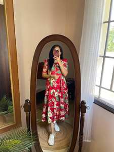 Maxi vestido de diseñador para mujer, elegante vestido largo escalonado con estampado étnico, tela suave, ajuste holgado, Ideal para trajes de verano y Resort - Product Image 3