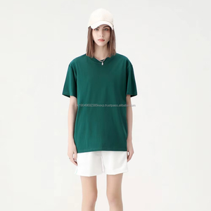 Free Sample High Quality Women's Blank T-<b>shirt</b> 220gsm <b>Men's</b> Breathable Plain Cotton Knitted Tee <b>Shirts</b> for Printing - Product Image 1