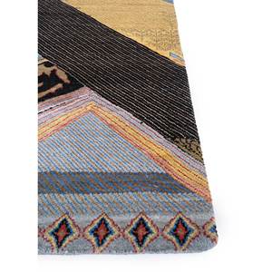 Tapis en laine et soie de bambou noué à la main Weaver Art Reserve Blue Les-5062 pour usage domestique avec motif abstrait - Product Image 3