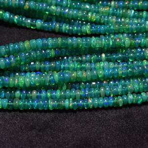 Cuentas Redondas Lisas de Ópalo Etíope Verde AAA de 3-4.5mm, Hilo de Cuentas de Ópalo de 16 Pulgadas para la Fabricación de Joyas, Diseño de Collares y Pulseras - Product Image 5