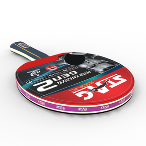 Stag Iconic Peter Karlson Gen 2 Professional Table Tennis Racquet 9-Layer Baseboard Heavy Tip Light Handle Wood Rubber Long - Product Image 6
