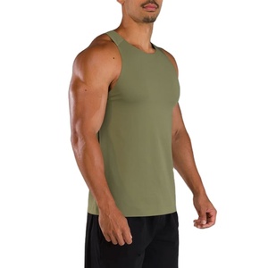 OEM Men Jersey Muscle Singlet Sleeveless Fitness Running Wear Tank Top Manufacturer 90% Spandex 10% Nylon Elastane Material - Product Image 2