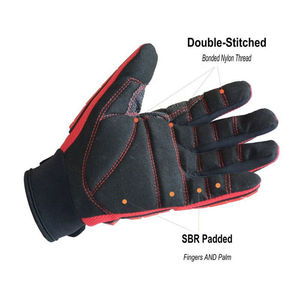 Gants de travail en cuir TPR pour la construction, résistants aux coupures et aux chocs, pour hommes, pour la construction, la sécurité industrielle, la conduite - Product Image 3