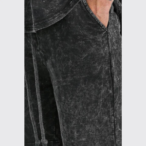 NUEVO Conjunto Deportivo Informal de Verano con Lavado Ácido, Conjunto de 2 Piezas de Alta Resistencia, 100% Algodón Tejido, Color Personalizado para Hombre - Product Image 4