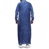 Vestido Abaya Tradicional Musulmán para Hombre, Talla Grande, Otoñal, Transpirable, Estampado, de Viscosa, Ligero, de Secado Rápido y Antiarrugas