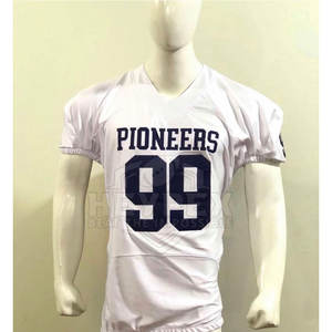 Venta al por mayor 100% poliéster fútbol americano Jersey personalizado equipo Jersey con mangas cortas transpirables - Product Image 2