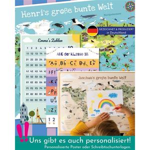 Mapa del Mundo Personalizado para Niños, Arte Mural, Mapa Colorido con Nombre - Product Image 2