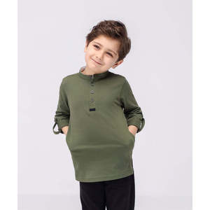Chemise tunique d'été de base pour garçons/filles avec décoration de poche en tissu jersey confortable - Product Image 4