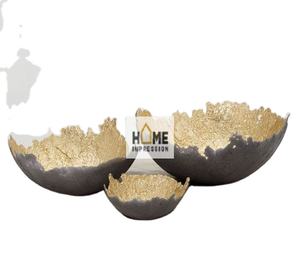 Dernière meilleure qualité matériel bols métal extérieur couleur noire bols de service vaisselle de table concepteur Fancy Look fournitures - Product Image 1