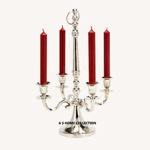 Candélabre décoration de la maison en métal Royal meilleure qualité mariage et décoration de sol métal finition antique candélabre à 6 bras - Product Image 6