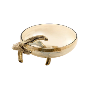 Tazón Decorativo Moderno de Lujo con Diseño de Hojas, Acabado Dorado en Aluminio, Centro de Mesa para Hogar, Cocina, Fiestas, Plato de Metal para Servir Frutas - Product Image 6