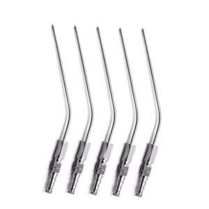 Ensemble de 5 tubes d'aspiration Yankauer en acier inoxydable à source d'alimentation manuelle Kit de ciseaux chirurgicaux pour la chirurgie - Product Image 1