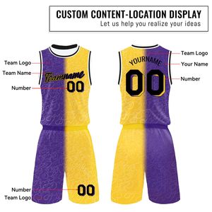 Tenues de basketball grande taille pour adultes, très vendues, respirantes, séchage rapide, antibactériennes, évacuant l'humidité, imprimées par transfert thermique - Product Image 2