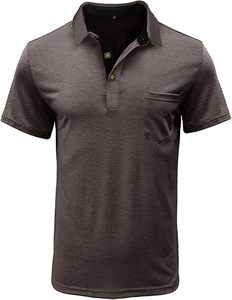 Men's Athletic Short Sleeve Polo <b>Shirts</b> Casual <b>Moisture</b> <b>Wicking</b> Golf <b>Shirts</b> Collared Solid Custom LOGO T <b>Shirts</b> With Pocket - Product Image 4