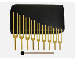 Ensemble de diapasons de solfège pour chakras, 9 pièces, pour la guérison sonore, la méditation et l'équilibre énergétique. - Product Image 2