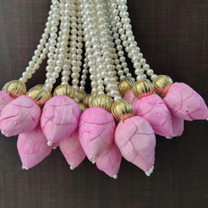 Guirnalda de perlas elegantes, capullos de loto para bodas y fiestas festivas en casa, decoraciones colgantes y guirnaldas de boda, coronas - Product Image 3