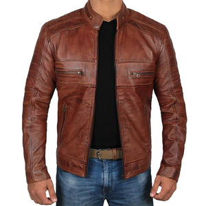 Chaqueta de Cuero Personalizada de Primera Calidad, Estilo Ajustado para Hombre, con Relleno 100% Original, Abrigo Cálido para Hombre, Moda 2025 - Product Image 1