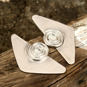 Stud Earrings <b>Sterling</b> <b>Silver</b> Coated Geometric Triangle Everyday Wear Party Fashion Jewelry for Women - Product Image 2