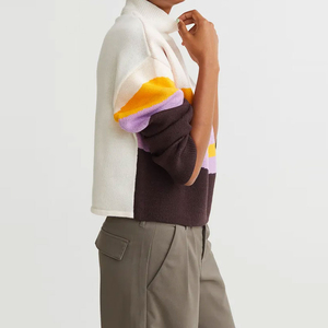 Suéter de punto sencillo para mujer, atuendo informal, suéter cálido y suave para mujer, para ropa al aire libre, suéter clásico de cuello alto - Product Image 3