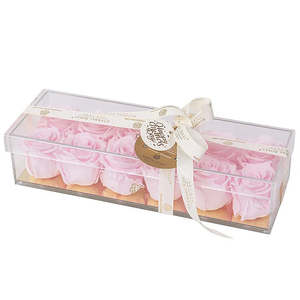 Madison Gold Twelve Roses Gift <b>Box</b> Pink Martini Square <b>Floral</b> Decoration for Valentine's Day Mother's Day Made Eternal Flower - Product Image 3