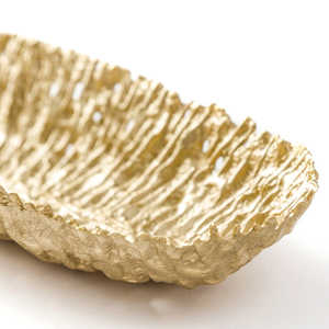 Plateau de service moderne en laiton et décoration de table artisanale écologique à motif végétal, vaisselle, MOQ 100 pièces - Product Image 3