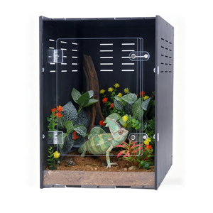 Vente chaude, fabrication sur mesure, ODM, terrarium en PVC, <span class=keywords><strong>cage</strong></span> d'élevage avec porte magnétique, pour habitat de reptiles empilables, <span class=keywords><strong>cage</strong></span> pour animaux de compagnie - Product Image 1