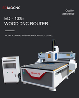 Routeur CNC pour la sculpture sur bois EDIAO 4x8ft à 3 axes, moteur à broche unique 4,5 kW, système de contrôle NC Studio/Mach3/RichAuto A11 DSP avec pompe
