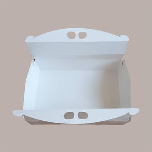 Caja de pastelería dulce de cartón de Damasco marfil, 20 piezas, 21x15H6cm, laminación brillante y mate en relieve para aperitivos y embalaje de pasteles - Product Image 3