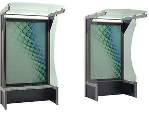 ที่กำบังป้ายรถบัสขนาดเล็กกล่องไฟ LED กรอบอลูมิเนียมทำจากโลหะทนทาน - Product Image 1