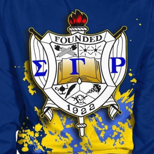 Chaqueta Bomber de Satén SGRho Sigma Gamma Rho Azul Rey con Bordado Dorado Griego 1922 Estilo Femenino - Product Image 4