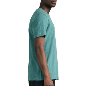 T-shirts de base pour hommes avec logo d'entreprise personnalisé T-shirts à col rond et manches courtes en polyester/coton uni - Product Image 3