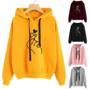 เสื้อฮู้ดปักลายสำหรับผู้หญิง รุ่น Love Money Capuche ผ้าถักระบายอากาศได้ดี สำหรับฤดูใบไม้ร่วงและฤดูหนาว  สั่งซื้อขั้นต่ำ 2 ชิ้น - Product Image 3