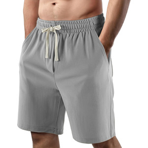 Short décontracté pour homme avec taille élastique et cordon de serrage Short d'entraînement d'été léger avec poches Short de randonnée - Product Image 5