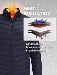 Veste matelassée urbaine moderne pour homme, élégante, légère, chaude, décontractée, pour les aventures quotidiennes en plein air, les voyages en ville, l'hiver - Product Image 4